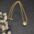 David Yurman Gold Cable Necklace with Half-Pav&Atilde;&copy; Diamonds