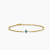 David Yurman 4mm Gold Single Stone Deep Blue Diamond Bracelet