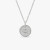 David Yurman Silver Diamond Letter Q Round Pendant Necklace, Length 42cm + 3cm + 3cm