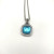 David Yurman 14mm Cushion-Cut Center Stone Necklace with Blue Pav&Atilde;&copy;