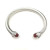 David Yurman 7mm Full Pav&Atilde;&copy; Red Diamond-Set End Cap Cable Bracelet