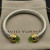 David Yurman 7mm Gold Light Green Diamond Head Gemstone Bracelet, Fits Wrist Sizes 16&acirc;20cm