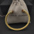 David Yurman 5mm Gold Cable Cuff Bracelet with Diamond-Accented Champagne Stone