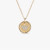 David Yurman Gold Diamond Initial W Disc Pendant Necklace