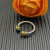 David Yurman 2.3mm Gold and Silver Renaissance Peacock Green Pav&Atilde;&copy; Diamond Ring