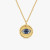 David Yurman Gold 11mm Evil Eye Pendant Necklace