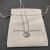 David Yurman 7mm Cable Twist Square White Diamond Pendant Necklace, 1.5mm Chain, Length 45cm + 5cm