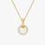 David Yurman 17.8mm Gold Round Mother-of-Pearl Diamond Necklace