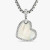 David Yurman Silver Heart White Mother-of-Pearl Necklace, 2mm Chain, 45+5cm Adjustable Length