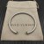 David Yurman 4mm Sterling Silver Light Green Diamond Bangle Bracelet