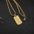 David Yurman Gold Pav&Atilde;&copy; White Diamond Tag Necklace 3mm Chain