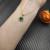 David Yurman 17.8mm Gold Round Peacock Green Diamond Necklace