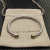 David Yurman 6mm Gold and Silver Black Diamond Cable Cuff Bracelet
