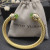 David Yurman Gold Tone 7mm Light Green Diamond End Cuff Bracelet