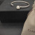 David Yurman Silver 3mm Pearl Cable Cuff Bracelet