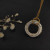 David Yurman 30mm Gold Tone Round Pav&Atilde;&copy;-Crystal Necklace