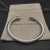 David Yurman 5mm Gold and Silver Cable Cuff Bracelet with Pav&Atilde;&copy;-Set Round End Caps