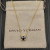 David Yurman Gold 8mm Four-Prong Black Diamond Necklace, Adjustable 42+3+3cm