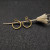 David Yurman Gold Petite Single Twisted Cable Hoop Earrings