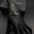 David Yurman Black Double Ring Sterling Silver Nylon Cord Bracelet