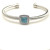 David Yurman 4mm Square Pav&Atilde;&copy; Cable Bracelet with Blue Diamonds