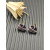 David Yurman Hexagonal Purple Diamond Stud Earrings