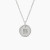 David Yurman Silver Diamond Letter B Round Pendant Necklace, Length 42cm + 3cm + 3cm