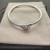 David Yurman 3mm Cable Twist Pav&Atilde;&copy; Diamond Cuff Bracelet, Length 17cm / 19cm