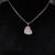 David Yurman Silver Heart Pink Opal Necklace, 2mm Chain, 45+5cm Adjustable Length