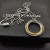 David Yurman 37mm Four-Ring Gold and Silver Necklace, Adjustable 90cm Chain
