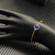 David Yurman Gold Pav&Atilde;&copy; Lapis Lazuli Round Charm Bracelet