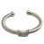 David Yurman Silver 7mm Diamond Single X Cuff Bracelet