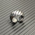 David Yurman Silver-Tone 10mm Diamond Spiral Ring