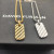 David Yurman Gold Square Wave Pendant Necklace, 3mm Chain, Length 50cm + 5cm