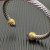 David Yurman 7mm Gold Purple Diamond Head Gemstone Bracelet, Fits Wrist Sizes 16&acirc;20cm