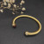 David Yurman Gold Tone 5mm Red Diamond Cuff Bracelet