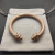 David Yurman 7mm Brown Colorful Enamel Cuff Bracelet, Fits Wrist Size 16cm - 20cm