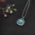 David Yurman 14mm Cushion-Cut Center Stone Necklace with Blue Pav&Atilde;&copy;