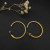 David Yurman Large Gold Single Twist Cable Hoop Earrings 4cm Inner