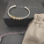 David Yurman 4mm Cable Cuff Bracelet with Rotating Curved Round End Caps