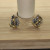 David Yurman Gold and Silver Interlocking Heart Stud Earrings, 11mm
