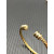 David Yurman Gold 4mm Three-Row Double End Cuff Bracelet
