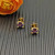 David Yurman 8mm Gold Four-Prong Purple Diamond Stud Earrings