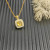 David Yurman Gold Square Yellow Diamond Pendant Necklace, 1.5mm Chain, Length 45cm + 5cm