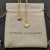 David Yurman Gold Diamond Initial C Disc Pendant Necklace