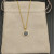 David Yurman 17.8mm Gold Round Black Onyx Diamond Necklace