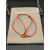 David Yurman Red Double Ring Gold Nylon Cord Bracelet