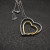 David Yurman 38mm Gold and Silver Double Heart Necklace