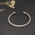 David Yurman 4mm Gold and Silver Cable Cuff Bracelet with Smooth Round End Caps