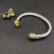 David Yurman 7mm Gold and Silver Double End Cap Yellow Diamond Cable Bracelet